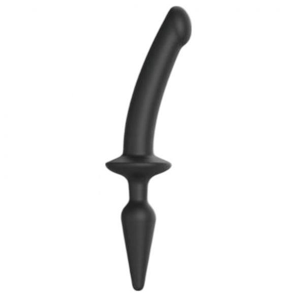 Strap-on-me Swith Semi-Realistic S - 2-in-1 Silikon-Dildo (schwarz)