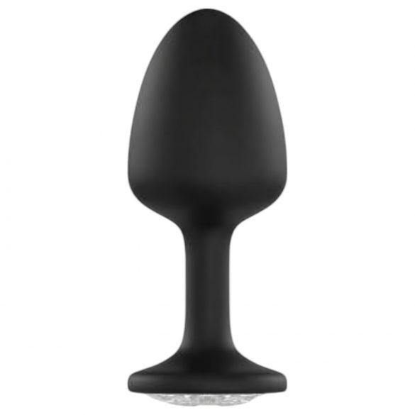 Dorcel Geisha Plug Diamond M - Anal Plug mit weißem Stein (schwarz)