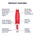 Satisfyer Power Flower - Akku-Vibrator, wasserdicht, rot