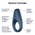 Satisfyer Rocket Ring - Wasserdichter Vibrationsring (Blau)