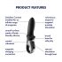 Satisfyer Hot Passion - Intelligenter Wärmeanalvibrator (Schwarz)