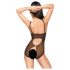 Penthouse Turned On - Offener Spitzen-Body (Schwarz) - M/L