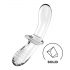 Satisfyer Double Crystal - 2-Enden Glass Dildo (Transparent)