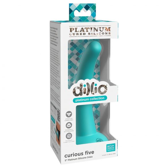 Dillio Curious Five - Silikon-Dildo (15 cm) - Türkis