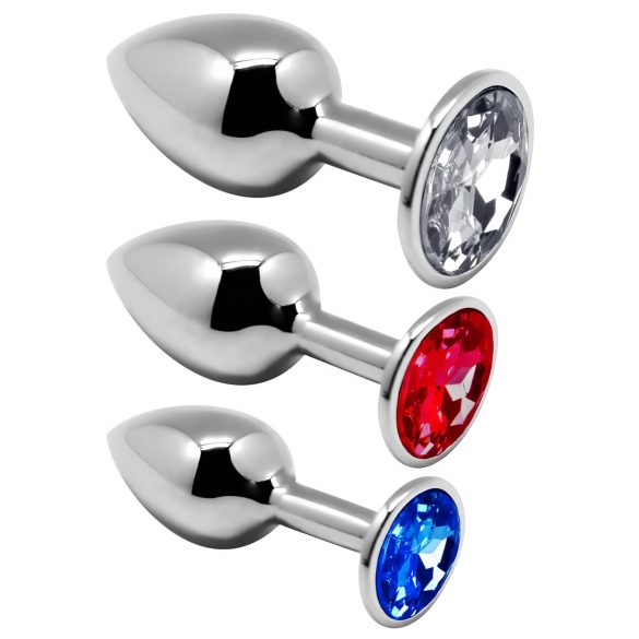 Alive Anal Pleasure - Metall-Analplugs Set (Silber)