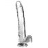 King Cock Clear 11 - Dildo mit Hoden (transparent)