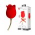 Pretty Love Rose: 2in1 Zungen-Vibrator (rot)