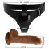 Pretty Love Universal Harness - 17 cm Dildo (Schwarz)