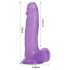 Tracy's Dog Jelly 8 - Haftbasis, lila Dildo mit Hoden