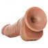 RealRock - Saugnapf Dildo mit Hoden - 15,5cm (dunkel)