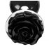 Booty Sparks Black Rose - 79g Aluminium Analplug (Silber-Schwarz)