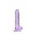 REALROCK - Transparenter realistischer Dildo - Lila (17cm)