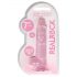 REALROCK - transparenter realistischer Dildo - pink (17cm)