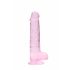 REALROCK - Rosa realistische Dildo - durchsichtig (19cm)