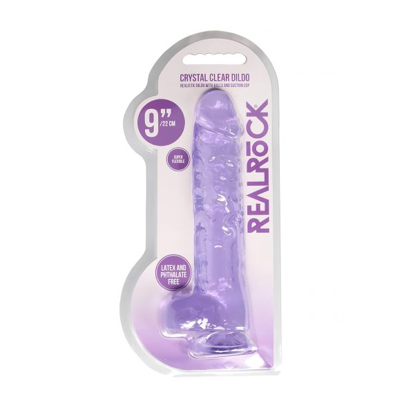 REALROCK - Transparenter lila Dildo (22cm)