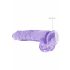 REALROCK - Transparenter lila Dildo (22cm)