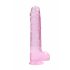 REALROCK - Transparenter Dildo - Pink (22cm)