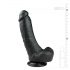 Easytoys - Haftfuß-Dildo mit Hoden (20cm) - Schwarz