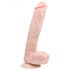 Easytoys - großer Dildo mit Haftfuß & Hoden (26,5cm) - hautfarben