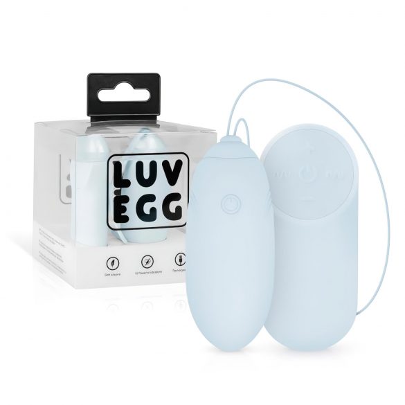 LUV EGG - Akkubetriebenes, blaues Vibro-Ei mit Funksteuerung