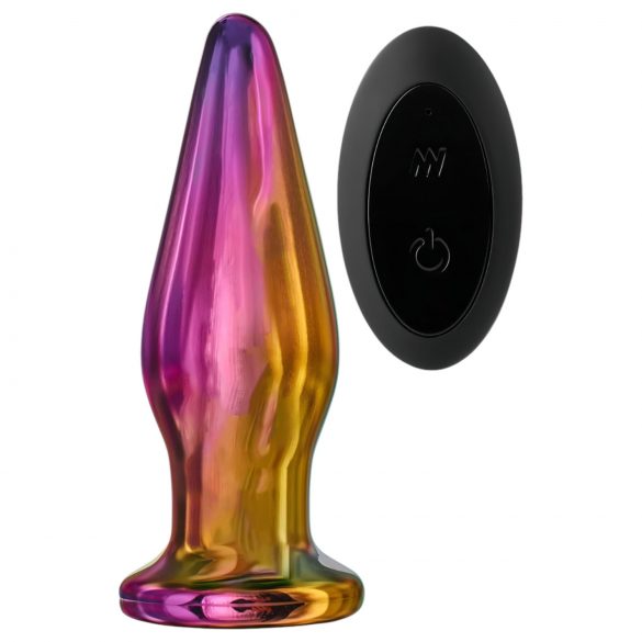 Glamour Glas - spitz, bunter analvibrator mit Fernbedienung