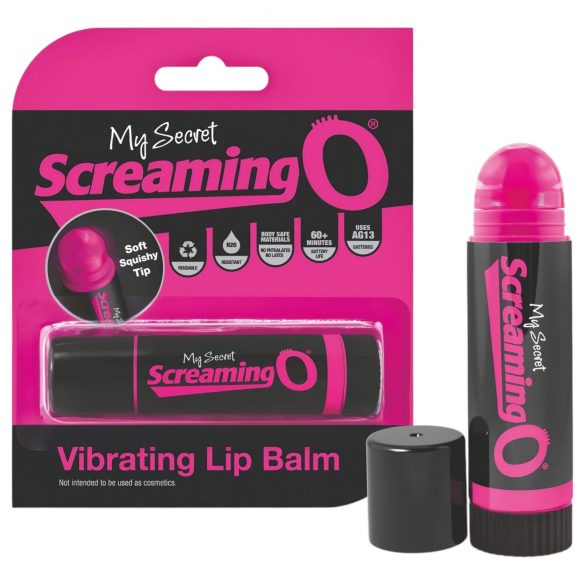 Screaming Lippenbalsam - Lippenstiftvibrator (schwarz-pink)