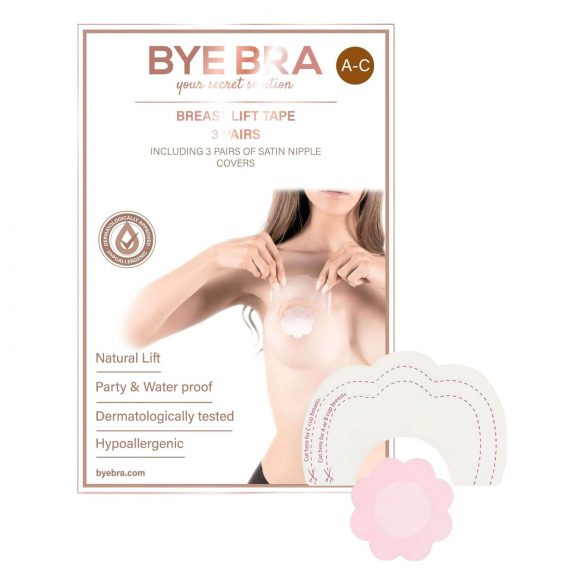 Bye Bra A-C - Unsichtbare Brustlifting-Pads - Pink (3 Paare)